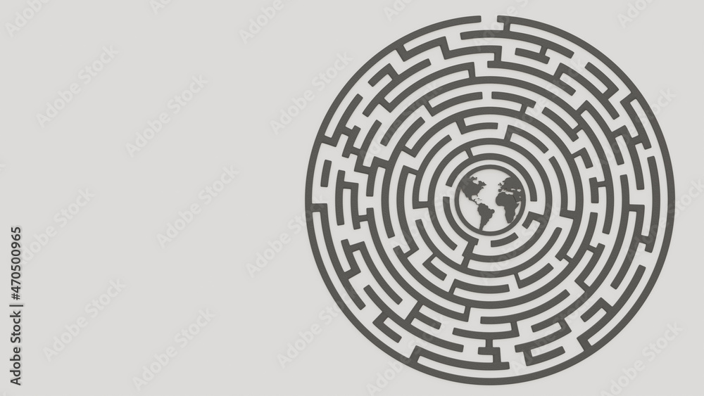 3d render Circular Maze labyrinth mosaic 3d render Circular Maze labyrinth mosaic