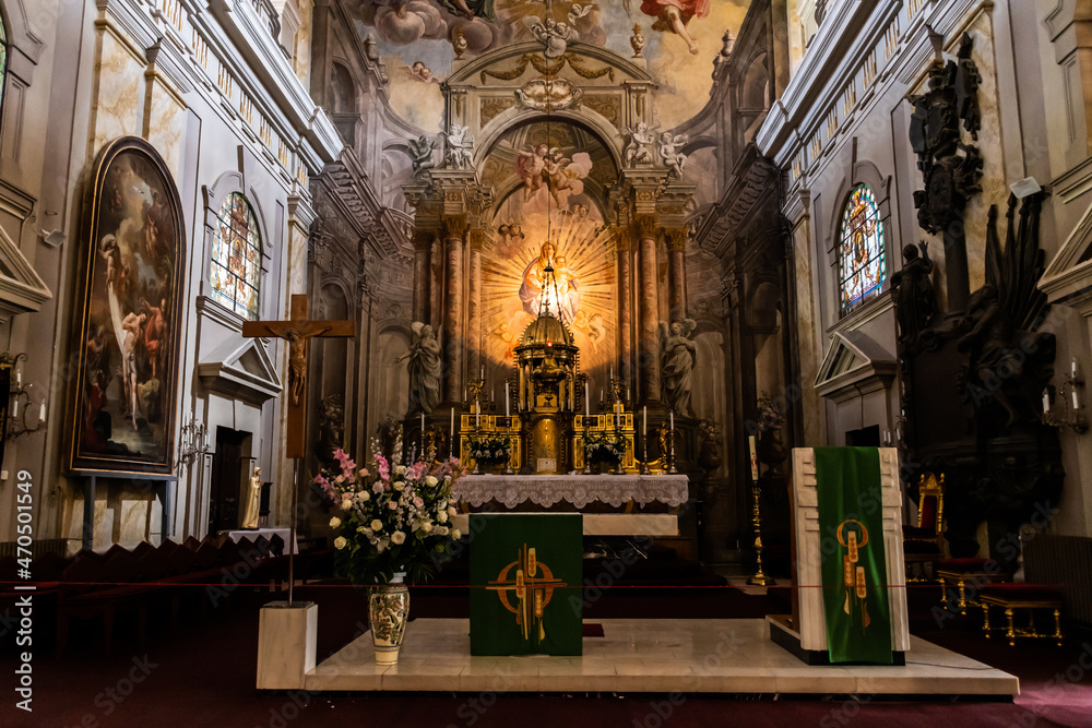 Holy Trinity Roman Catholic Church. Sibiu, Romania.