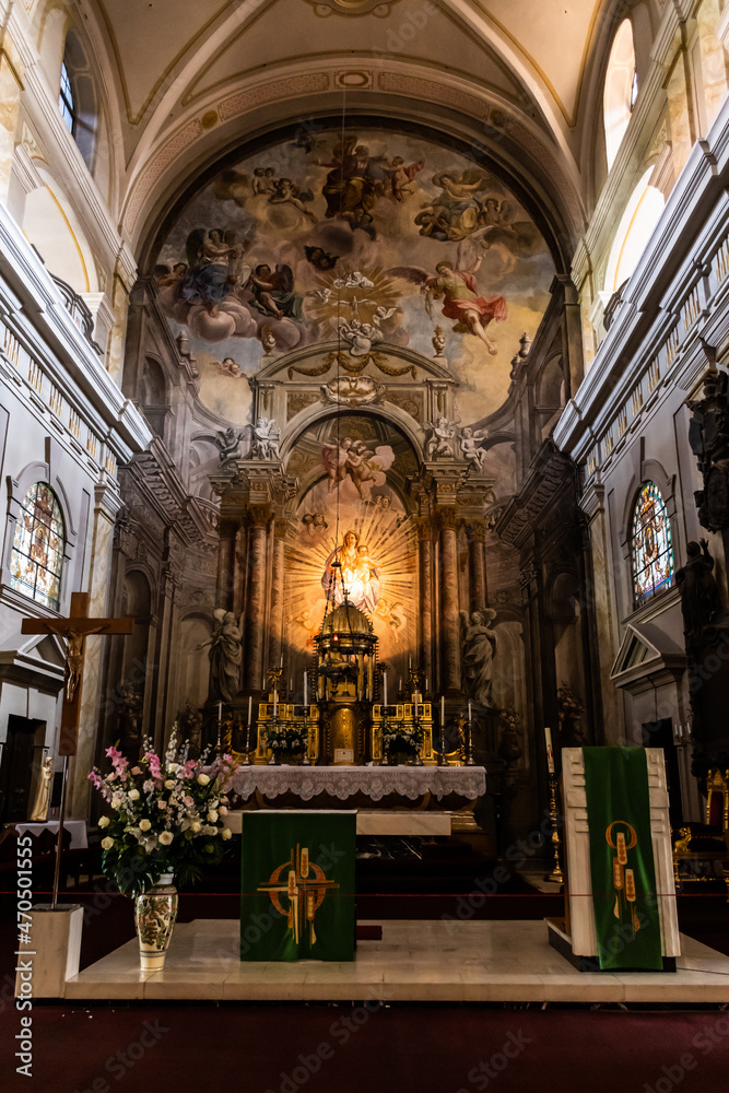 Holy Trinity Roman Catholic Church. Sibiu, Romania.