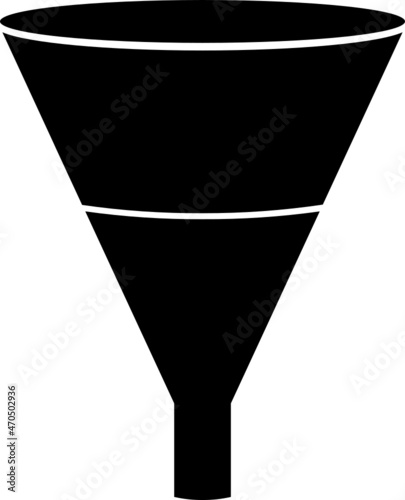 3D Funnel with two (2) levels, segments, or channels