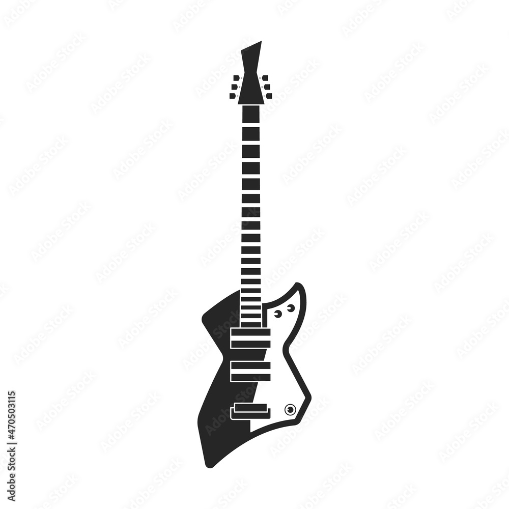 Electric guitar vector icon.Black vector icon isolated on white background electric guitar. Electric guitar vector icon.Black vector icon isolated on white background electric guitar.