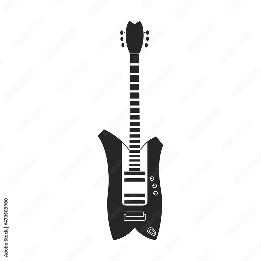 Electric guitar vector icon.Black vector icon isolated on white background electric guitar. Electric guitar vector icon.Black vector icon isolated on white background electric guitar.