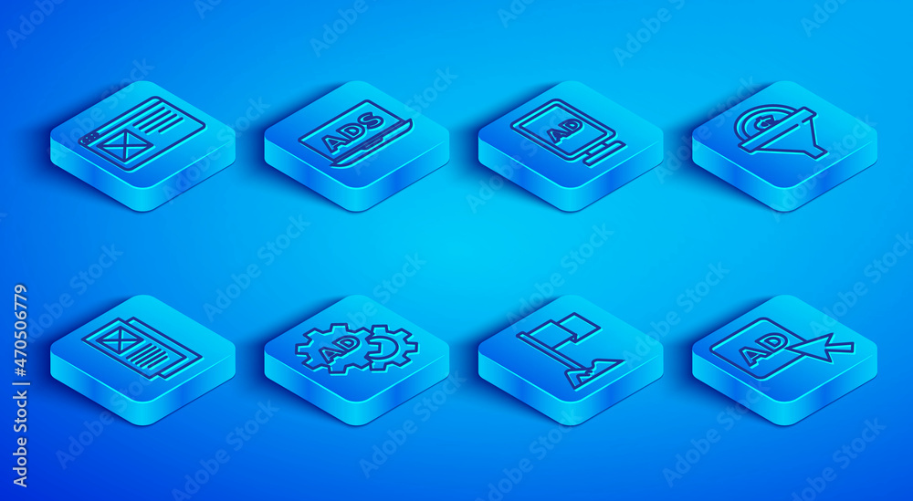 Set line Browser window, Advertising, Location marker, Lead management, and icon. Vector Set line Browser window, Advertising, Location marker, Lead management, and icon. Vector