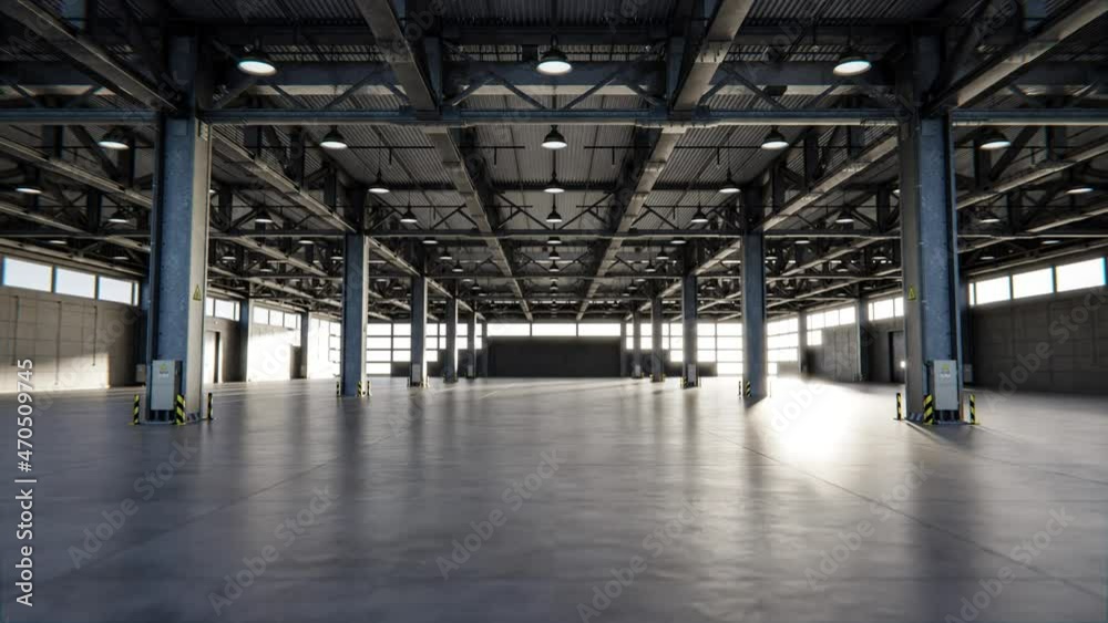 leere Lagerhalle oder Warenlager - Thema Logistik