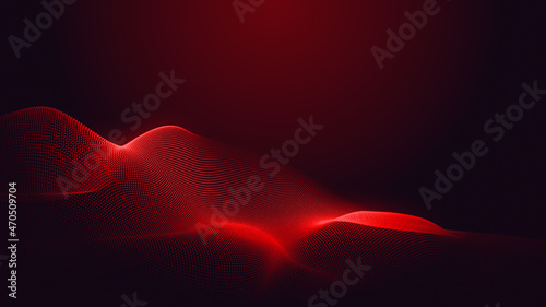 Abstract dot red purple gradient wave texture technology background.