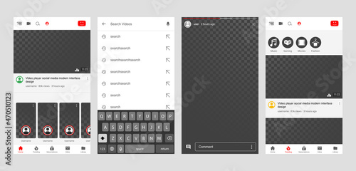 Screen interface in social media application