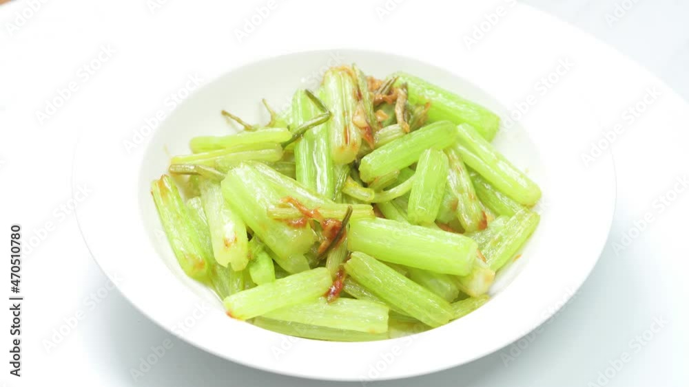 Featured Chinese Simple Meal and Vegetarian Stir-fried Celery Featured Chinese Simple Meal and Vegetarian Stir-fried Celery