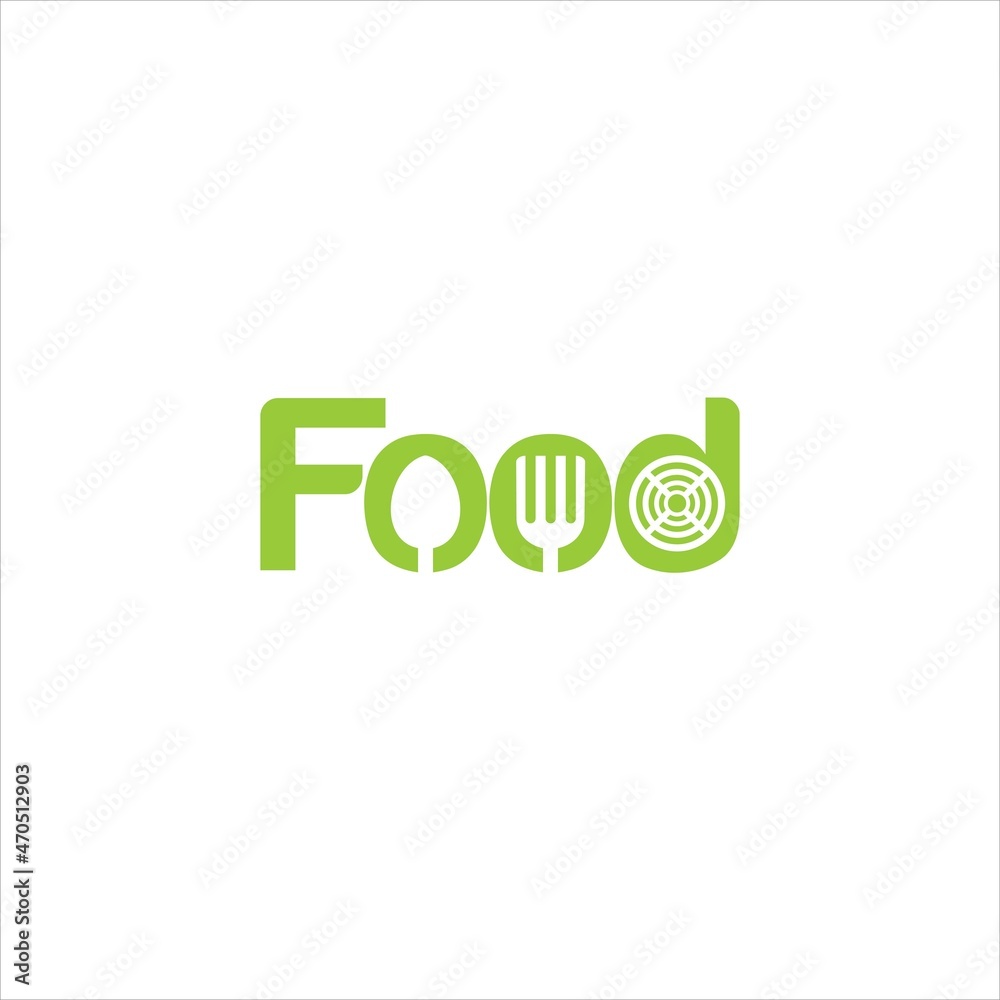 word food logo vector template word food logo vector template