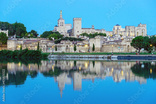 Rhone River at twilight