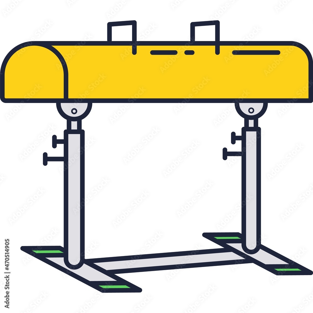 Gymnastic horse or goat equipment icon vector Gymnastic horse or goat equipment icon vector