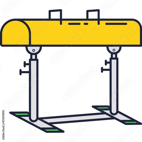 Gymnastic horse or goat equipment icon vector