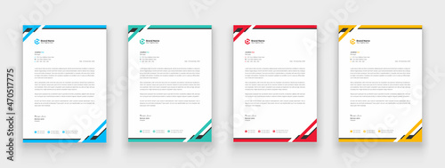 Clean and simple corporate company business letterhead template