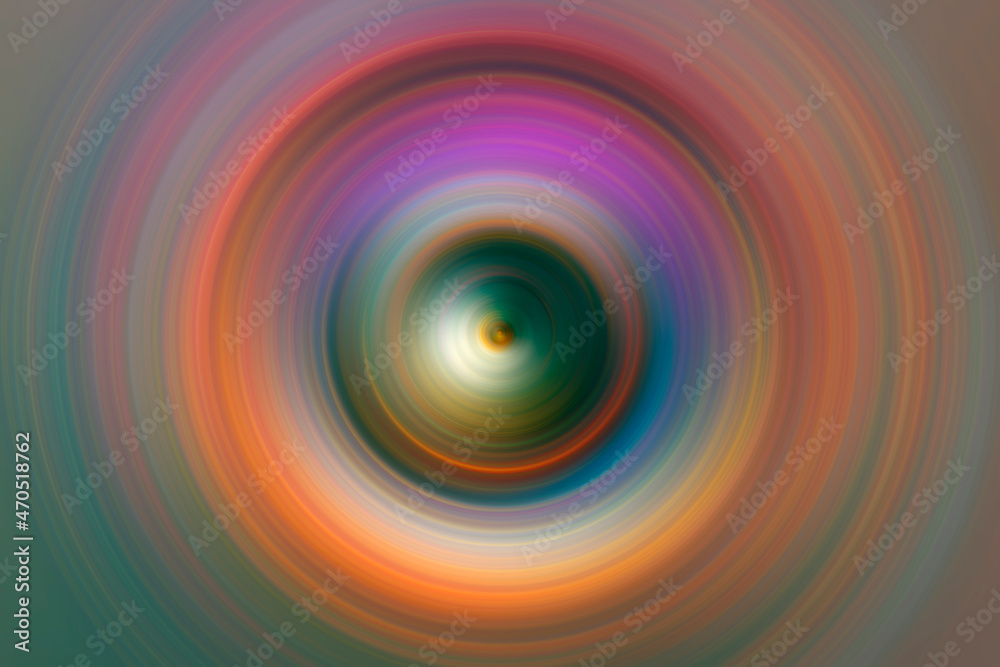 Abstract beautiful background of concentric circles. Psychedelic space background.