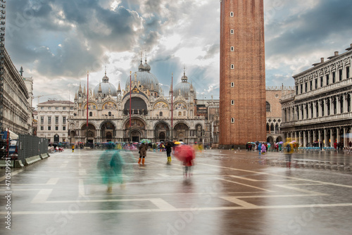 The St. Mark's Square in Venice during Bad Weather and High Tide, Venice