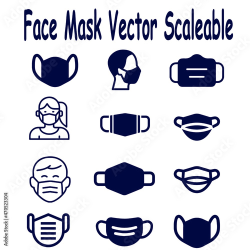 covid mask icon vector scaleable photo