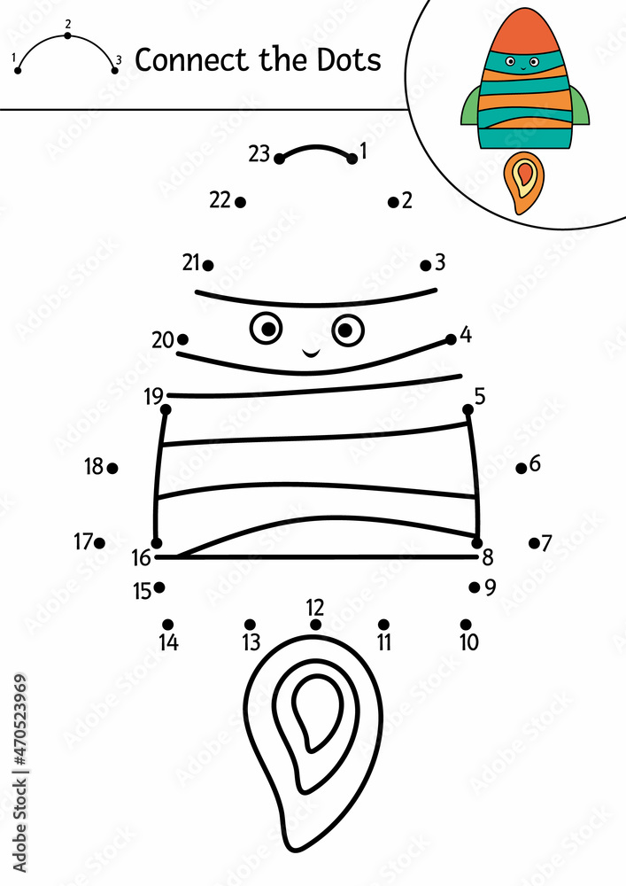 Vector Space Dot to dot And Color Activity With Cute Rocket Astronomy vector-space-dot-to-dot-and-color-activity-with-cute-rocket-astronomy