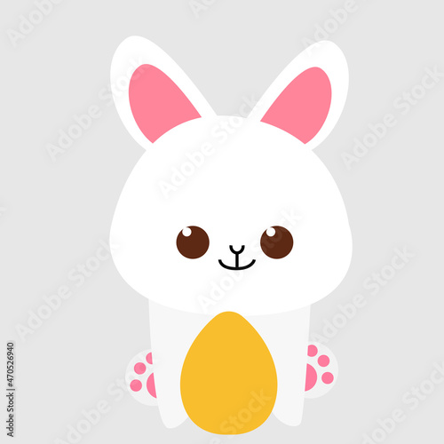 Icon for celebration decoration design. Easter bunny vector illustration. Spring season.