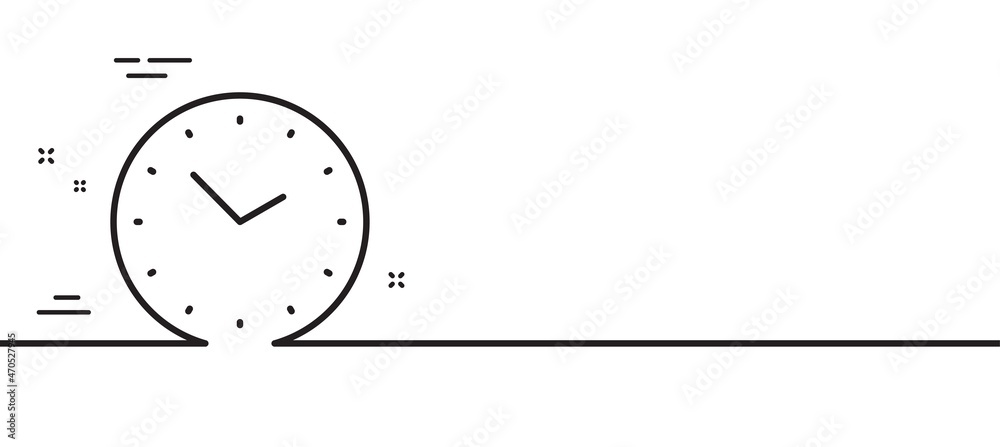 Time management line icon. Clock sign. Watch symbol. Minimal line ...