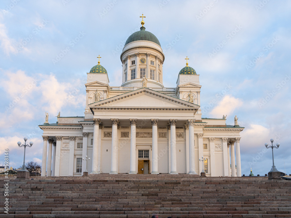 Helsinki. Finland. November 21, 2021..Cathedral of Saint Nicholas at daytime
