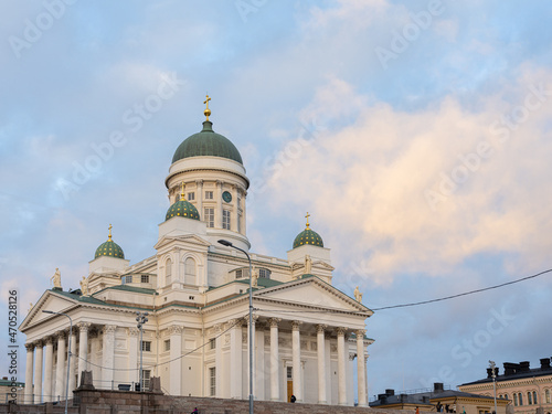 Helsinki. Finland. November 21, 2021..Cathedral of Saint Nicholas at daytime © M.V.schiuma