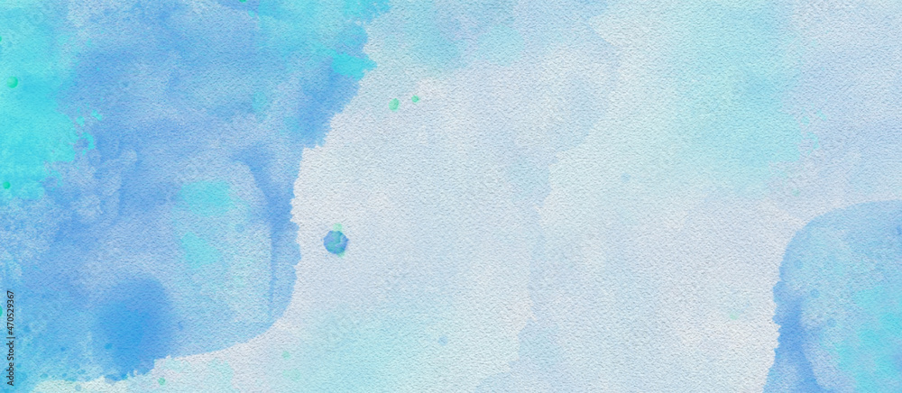Abstract watercolor with blue and cyan on white paper texture background  design Stock Illustration | Adobe Stock