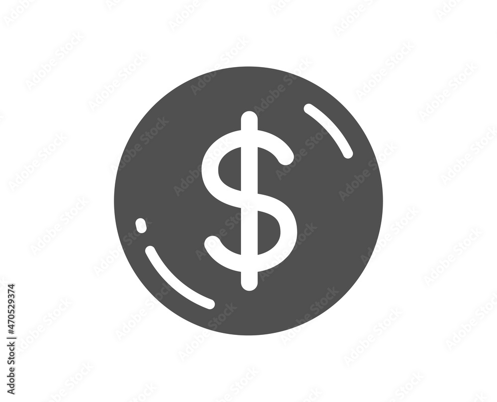 Dollar money icon. Usd currency sign. Cash coin symbol. Classic flat style. Quality design element. Simple dollar money icon. Vector Dollar money icon. Usd currency sign. Cash coin symbol. Classic flat style. Quality design element. Simple dollar money icon. Vector