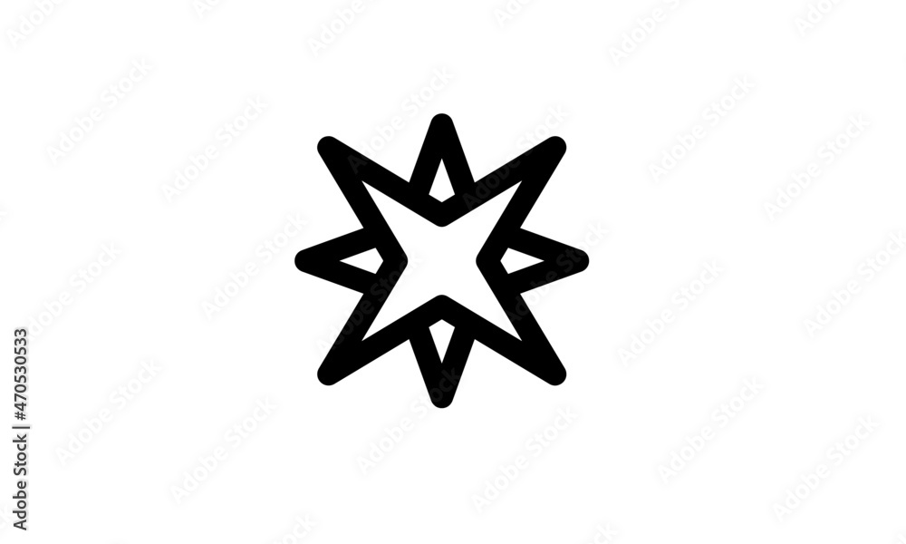 Fototapeta premium Vector black Christmas icon on white background