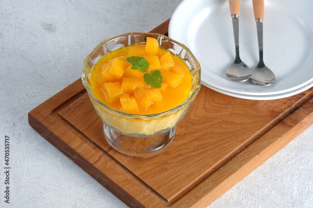 mango pudding,jelly dessert