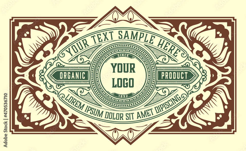 Obraz premium Western card with vintage style