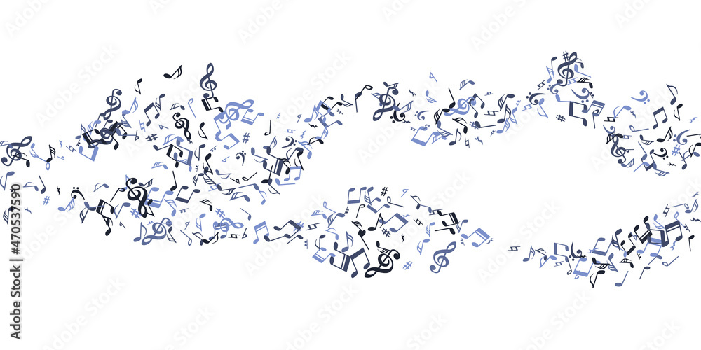 Musical notes cartoon vector backdrop. Melody Musical notes cartoon vector backdrop. Melody