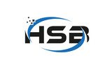 dots or points letter HSB technology logo designs concept vector Template Element