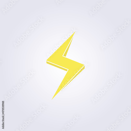 Free Download lightning, thunder, electric, danger icon template vector illustration design, symbol, logo graphic design - GFXLoad