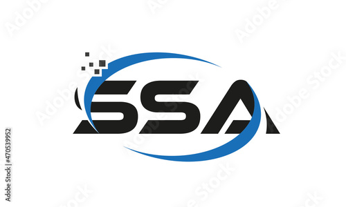 dots or points letter SSA technology logo designs concept vector Template Element	 photo
