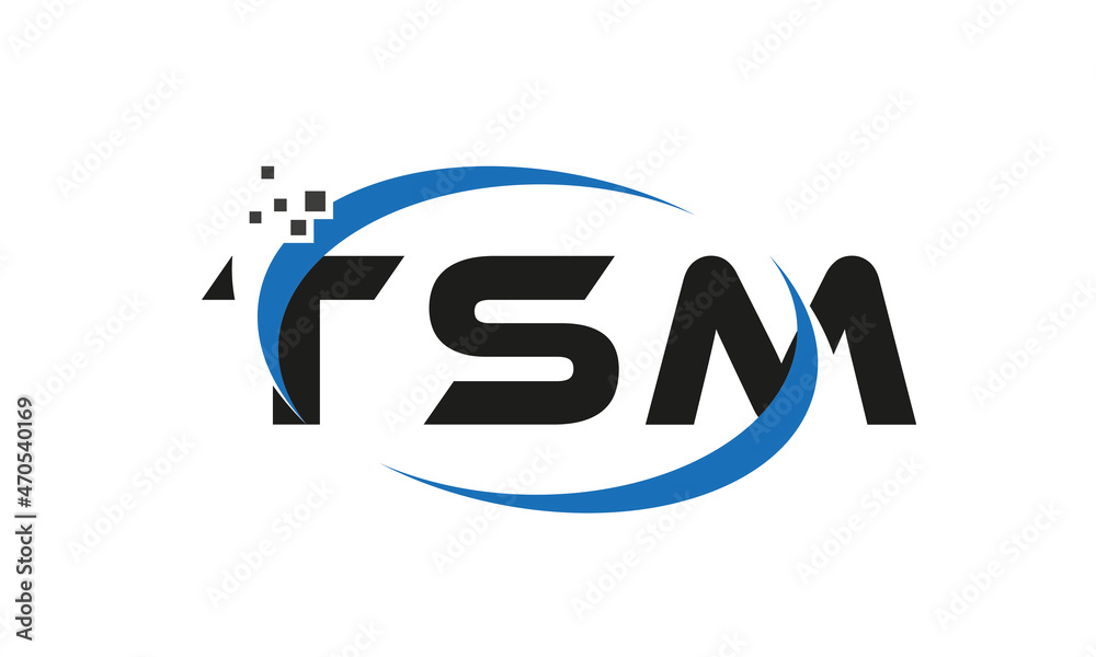 dots or points letter TSM technology logo designs concept vector Template Element	