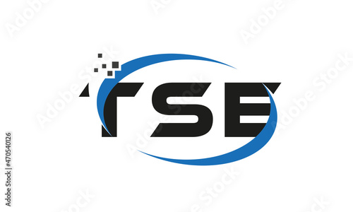 dots or points letter TSE technology logo designs concept vector Template Element	