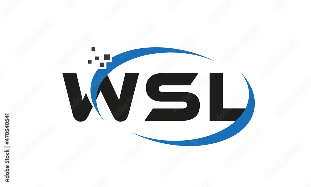 dots or points letter WSL technology logo designs concept vector Template Element dots or points letter WSL technology logo designs concept vector Template Element