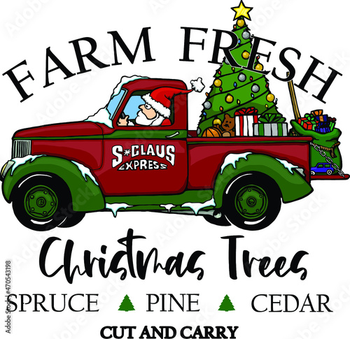farm fresh christmas tree | christmas design photo