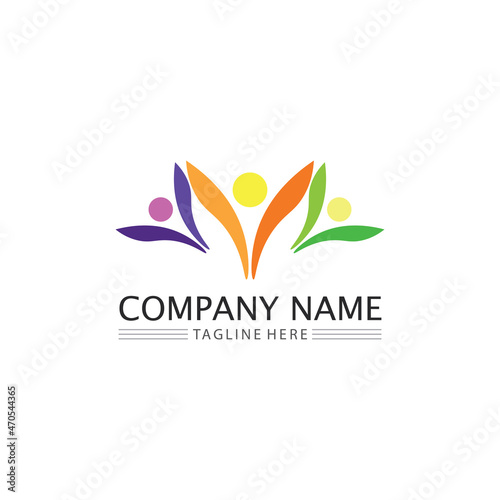 People and group  Icon work group Vector logo and design 