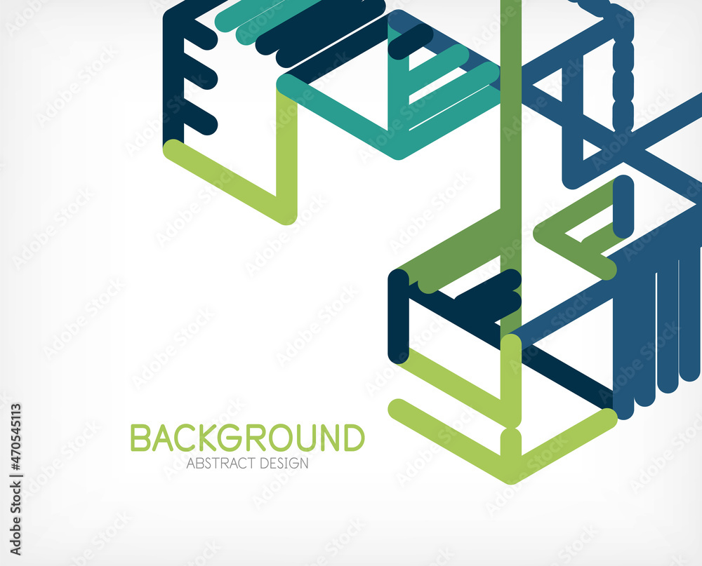 Abstract background. Color lines on white background. Linear abstract composition. Techno or business concept for wallpaper, banner, background, landing page Abstract background. Color lines on white background. Linear abstract composition. Techno or business concept for wallpaper, banner, background, landing page