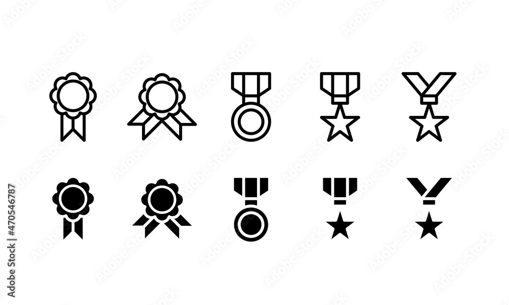 Medal set. Award, Medal. Medal vector Medal set. Award, Medal. Medal vector