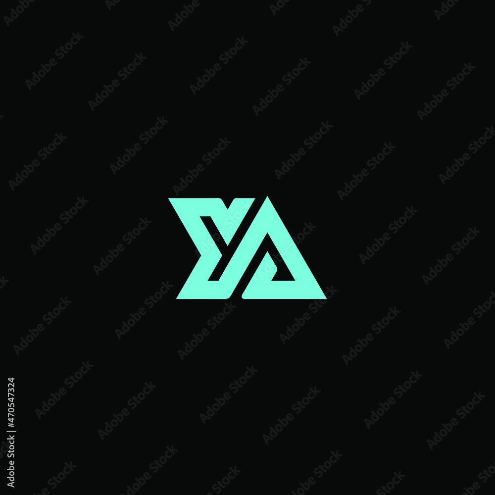 YA monogram simple logo design YA monogram simple logo design