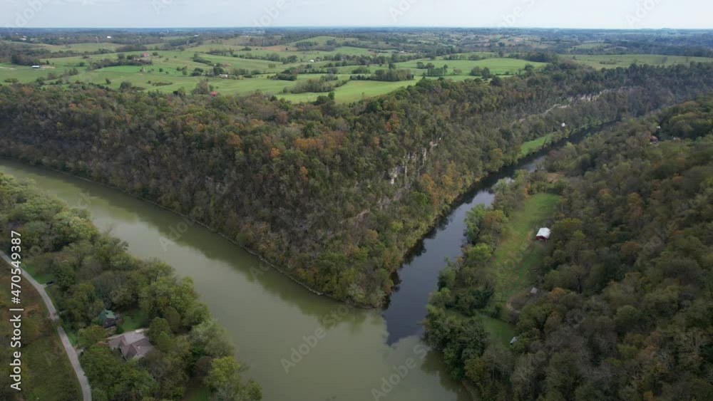 drone view of old train bridge in Kentucky drone view of old train bridge in Kentucky
