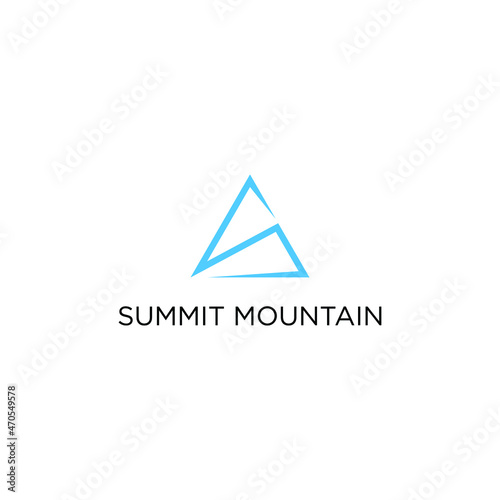 Letter S Monogram Style Mountain Peak Design Logo Template 