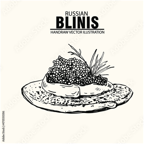 vector illustration of a blinis