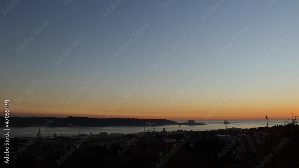 top aerial view of River with a sunset top aerial view of River with a sunset