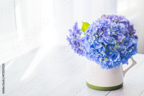 bouquet of flowers hydrangea in vase