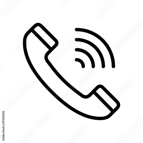 Phone Call Icon, Line style icon vector illustration, Suitable for website, mobile app, print, presentation, infographic and any other project.