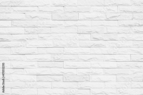 White grunge brick wall texture background for stone tile block painted in grey light color backdrop design