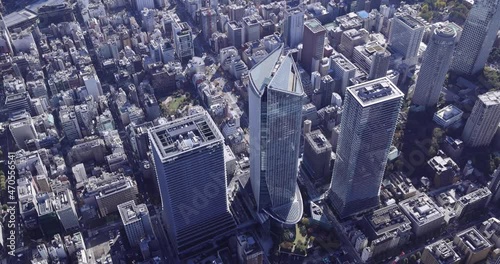 虎ノ門ヒルズ駅上空・虎ノ門周辺・空撮・2021撮影