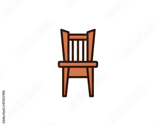 Fototapeta Naklejka Na Ścianę i Meble -  Chair line icon. Vector symbol in trendy flat style on white background. Office sing for design.